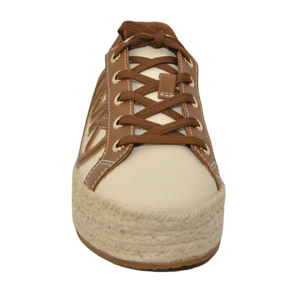 Michael Kors Poppy Espadrille Lace-Up Canvas Sneaker Light Cream Nib - Picture 4 of 7